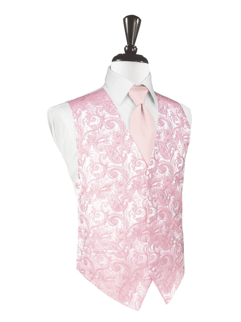 White tuxedo with pink on sale vest