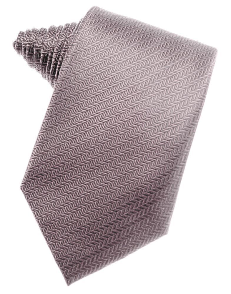 Frosty Pink Herringbone Satin Formal Neck Tie