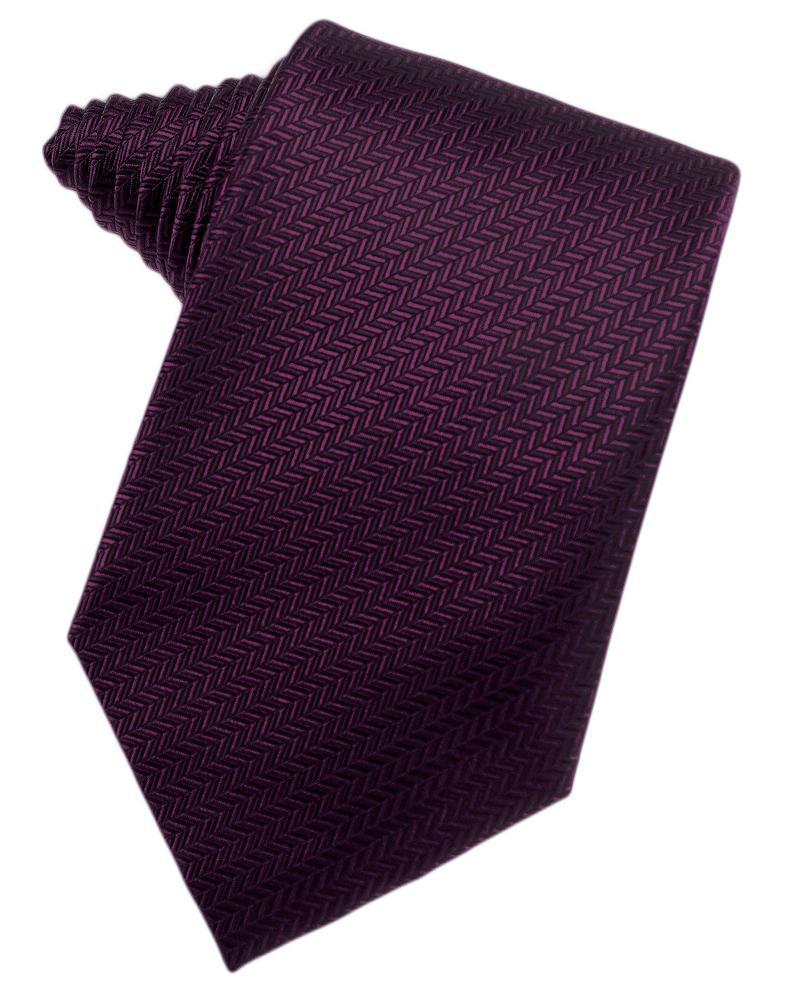 Sangria Herringbone Satin Formal Neck Tie