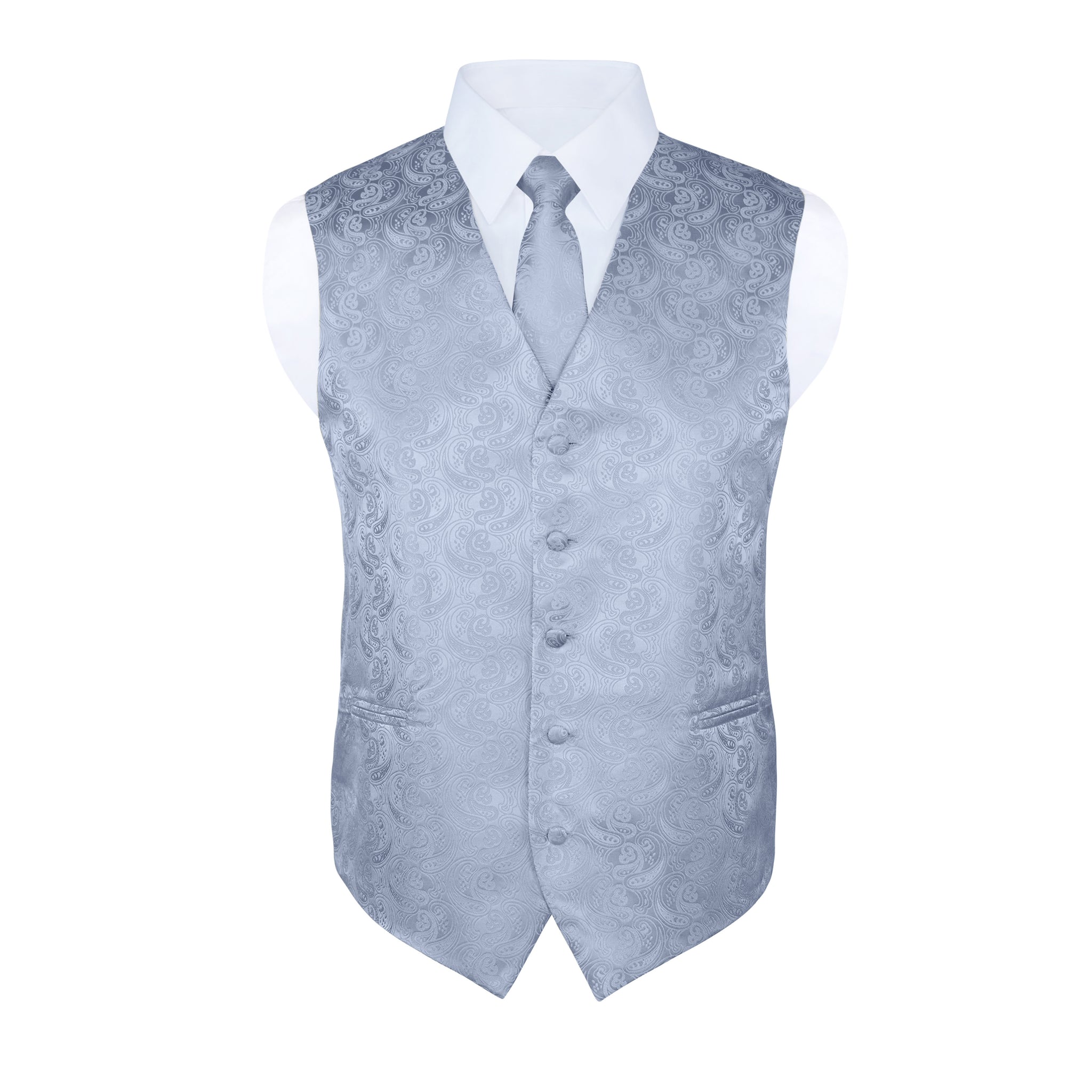 Latte Paisley Satin Vest and store Matching Bow Tie or Long Tie and Pocket Square