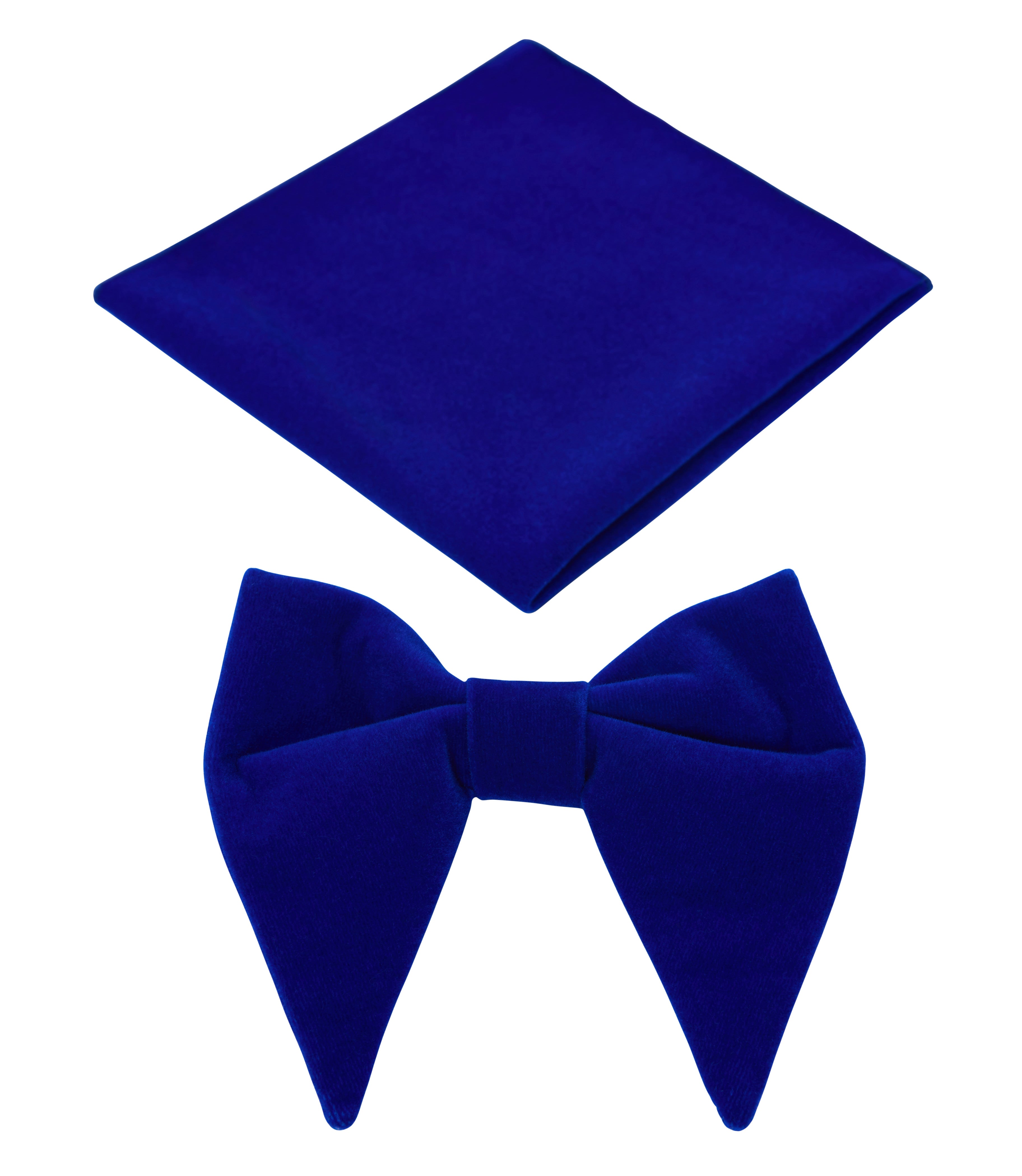 S.H. Churchill & Co. Men's Royal Blue Teardrop Velvet Bow Tie and Pock ...