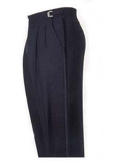 Black Formal Adjustable Waist Tuxedo Trousers