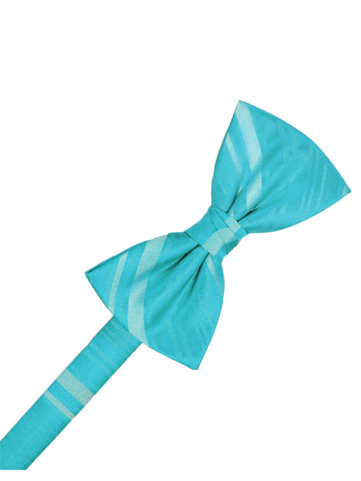 Pool Striped Satin Formal Bow Tie