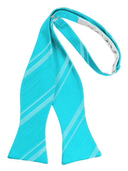 Pool Striped Satin Self-Tie Formal Bow Tie