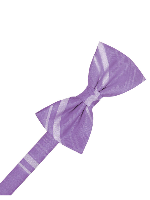 Wisteria Striped Satin Formal Bow Tie