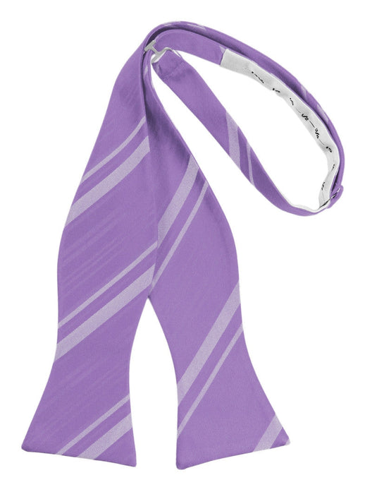 Wisteria Striped Satin Self-Tie Formal Bow Tie