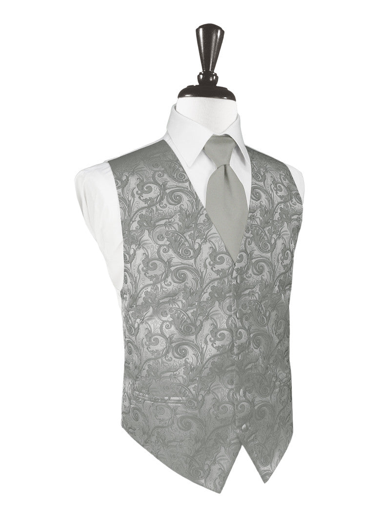 Platinum Tuxedo Vest | Tapestry Pattern | On Sale Now! – Fine Tuxedos