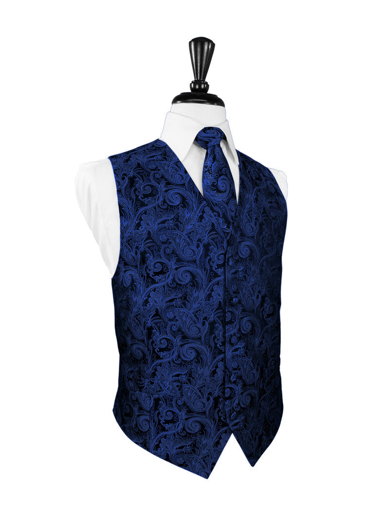 Royal Blue Tie and Vest